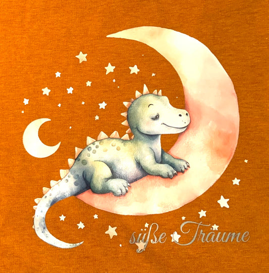 Kuscheldecke „Süße Träume“ – Dino-Motiv, Unikat
