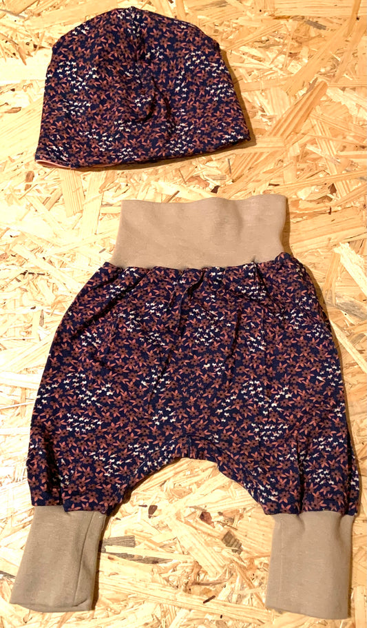 Babyset Pumphose und Wendemütze 50/56