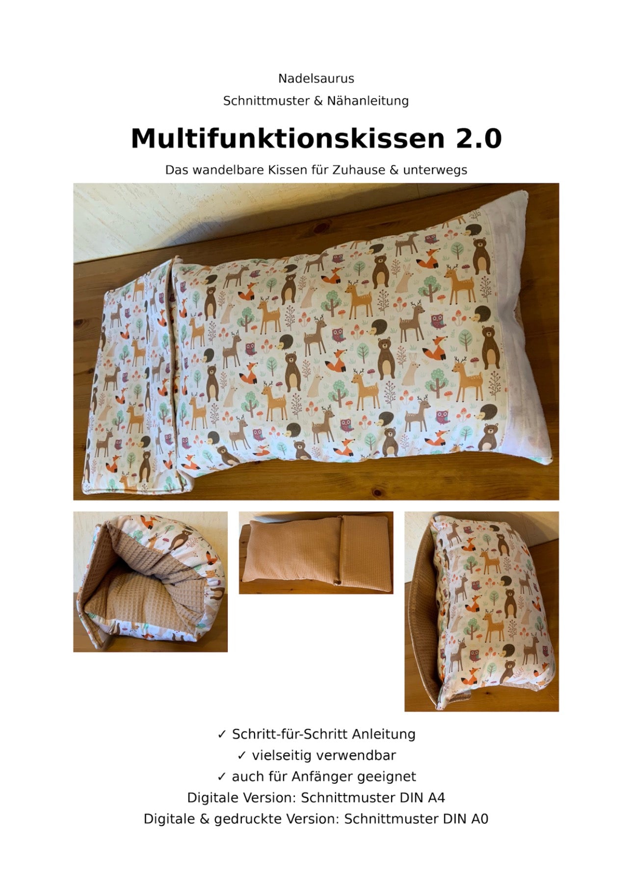 Schnittmuster Multifunktionskissen 2.0
